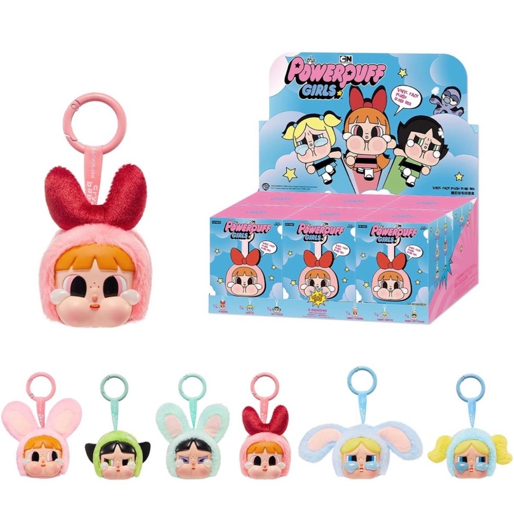 POP MART Crybaby × Powerpuff Girls Series-Vinyl Face Plush Blind Box, 6PCs